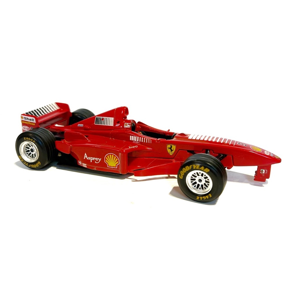 Vintage Bburago Red Ferrari F300 Model Race Car Made Italy 1/24 Scale Goodyear
